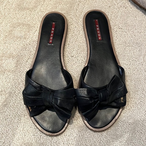 Black Prada slides size 40.5 - Picture 1 of 8